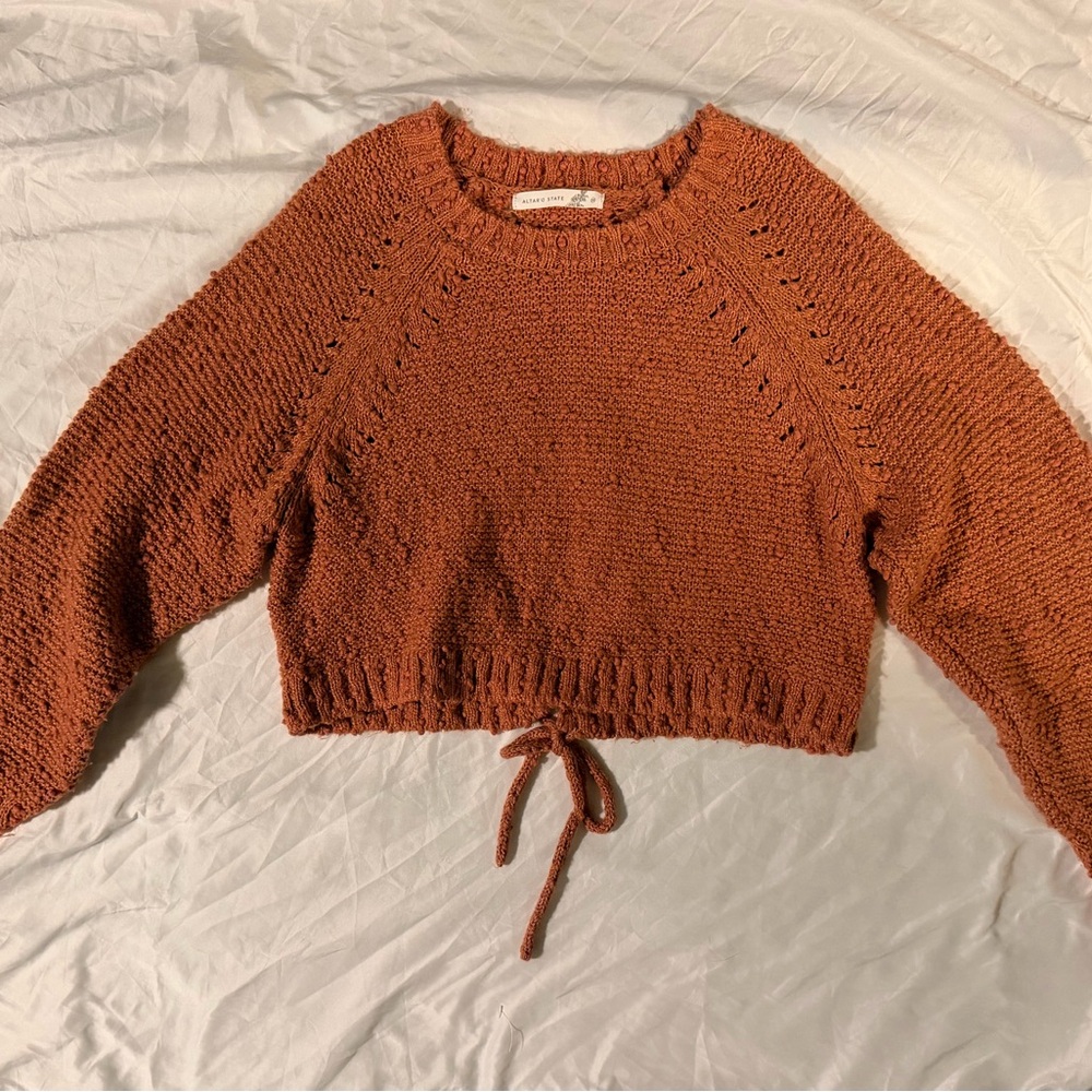 Altar'd State Terracotta Crew Neck Sweater - Picture 3 of 9